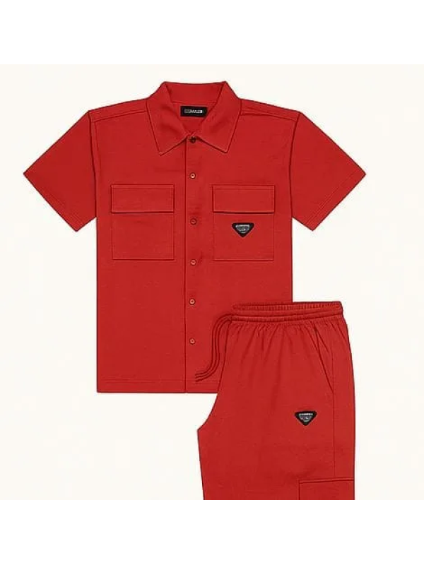 Premium Red Shirt & Shorts – Men’s Set